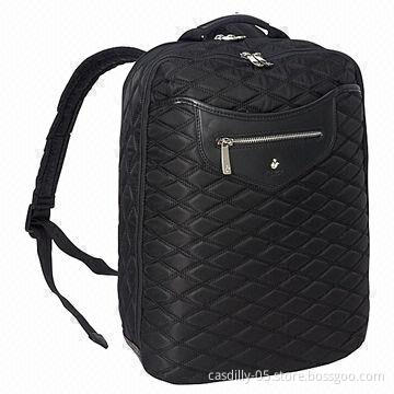 Backpack, double-stitching quilted nylon exterior